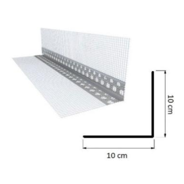 PVC-Gewebe-Eckschutzschiene — 10x10 cm, 2,5 m PVC-Gewebe-Eckschutzschiene — 10x10 cm, 2,5 m