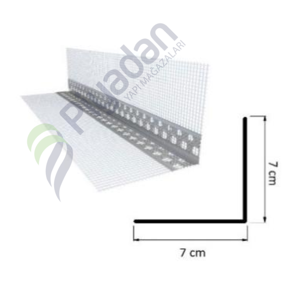 PVC-Gewebe-Eckschutzschiene — 7x7 cm, 2,5 m PVC-Gewebe-Eckschutzschiene — 7x7 cm, 2,5 m