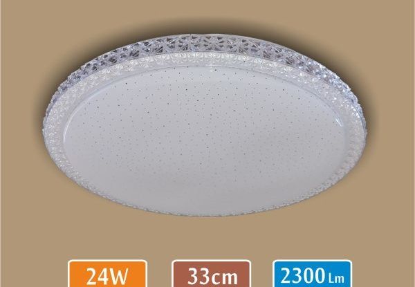 Sıva Üstü Yuvarlak LED Panel 24W — 33 cm, 2300 Lümen — Kristal Sıva Üstü Yuvarlak LED Panel 24W — 33 cm, 2300 Lümen — Kristal