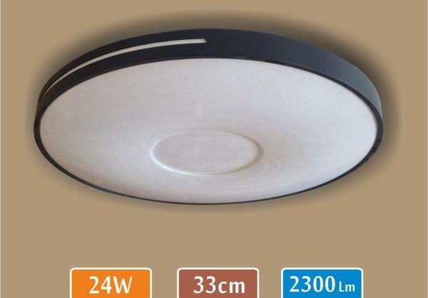 Sıva Üstü Yuvarlak LED Panel 24W — 33 cm, 2300 Lümen — Siyah — görsel 6