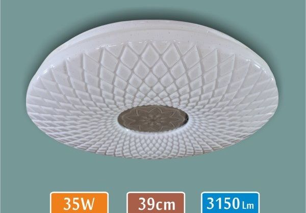 Sıva Üstü Yuvarlak LED Panel 35W — 39 cm, 3150 Lümen — Kristal Sıva Üstü Yuvarlak LED Panel 35W — 39 cm, 3150 Lümen — Kristal