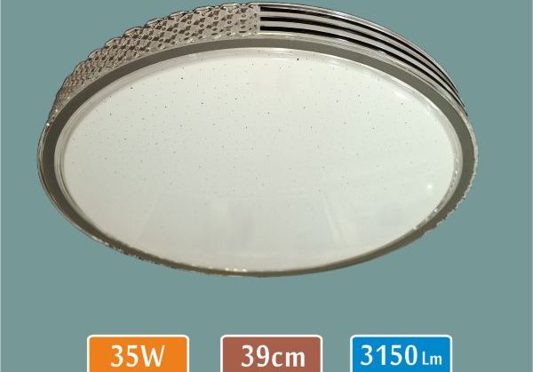 Sıva Üstü Yuvarlak LED Panel 35W — 39 cm, 3150 Lümen — Kristal Sıva Üstü Yuvarlak LED Panel 35W — 39 cm, 3150 Lümen — Kristal