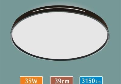 Sıva Üstü Yuvarlak LED Panel 35W — 39 cm, 3150 Lümen — Yeni Siyah — görsel 6