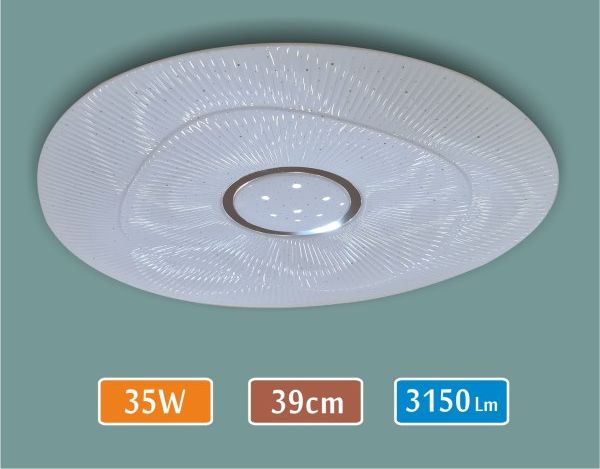 Sıva Üstü Yuvarlak LED Panel 35W — 39 cm, 3150 Lümen — Dalga — görsel 7
