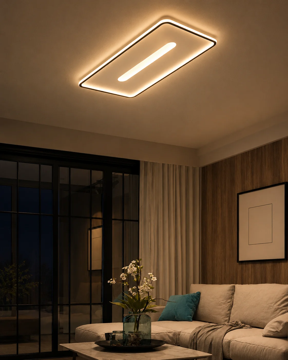 Ceres Dekorativ Rechteckig Deckenleuchte LED Kronleuchter Beleuchtung 3 Farbe Modus Ceres Dekorativ Rechteckig Deckenleuchte LED Kronleuchter Beleuchtung 3 Farbe Modus