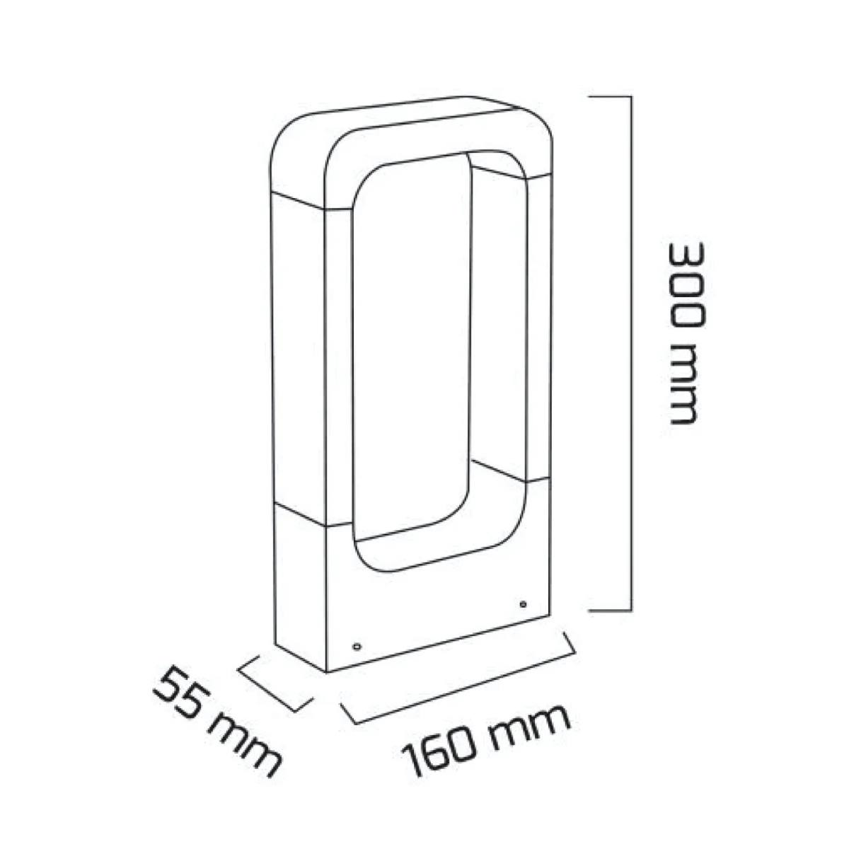 Odin Dış Mekan Bahçe Armatürü LED Yol Aydınlatması Bollard 60 cm 7W Odin Dış Mekan Bahçe Armatürü LED Yol Aydınlatması Bollard 60 cm 7W