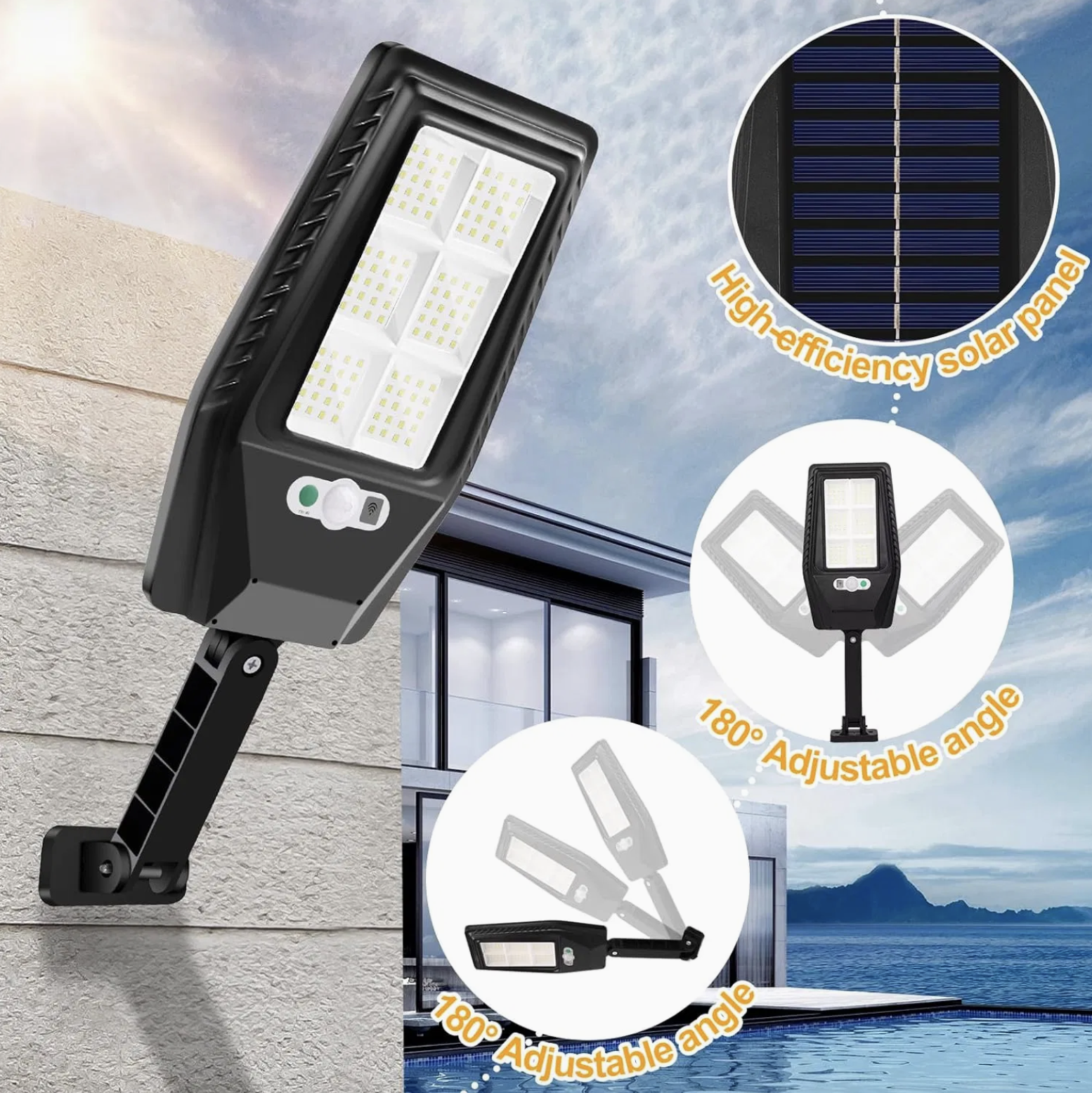 40W Soleil alimenté avec console Solaire Rue Luminaire
