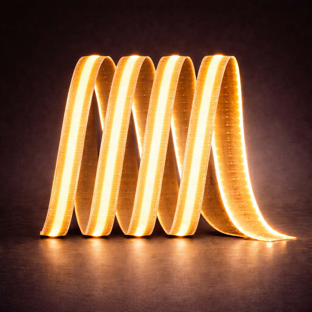 12V Yüksek Lümen COB Şerit LED Aydınlatma Amber Ct-4541a