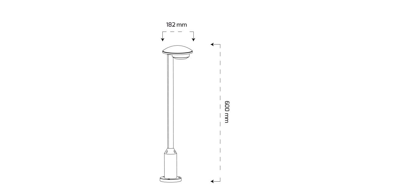12W Dış Mekan LED Yol Bahçe Armatürü Bollard 18x60x18 cm 12W Dış Mekan LED Yol Bahçe Armatürü Bollard 18x60x18 cm