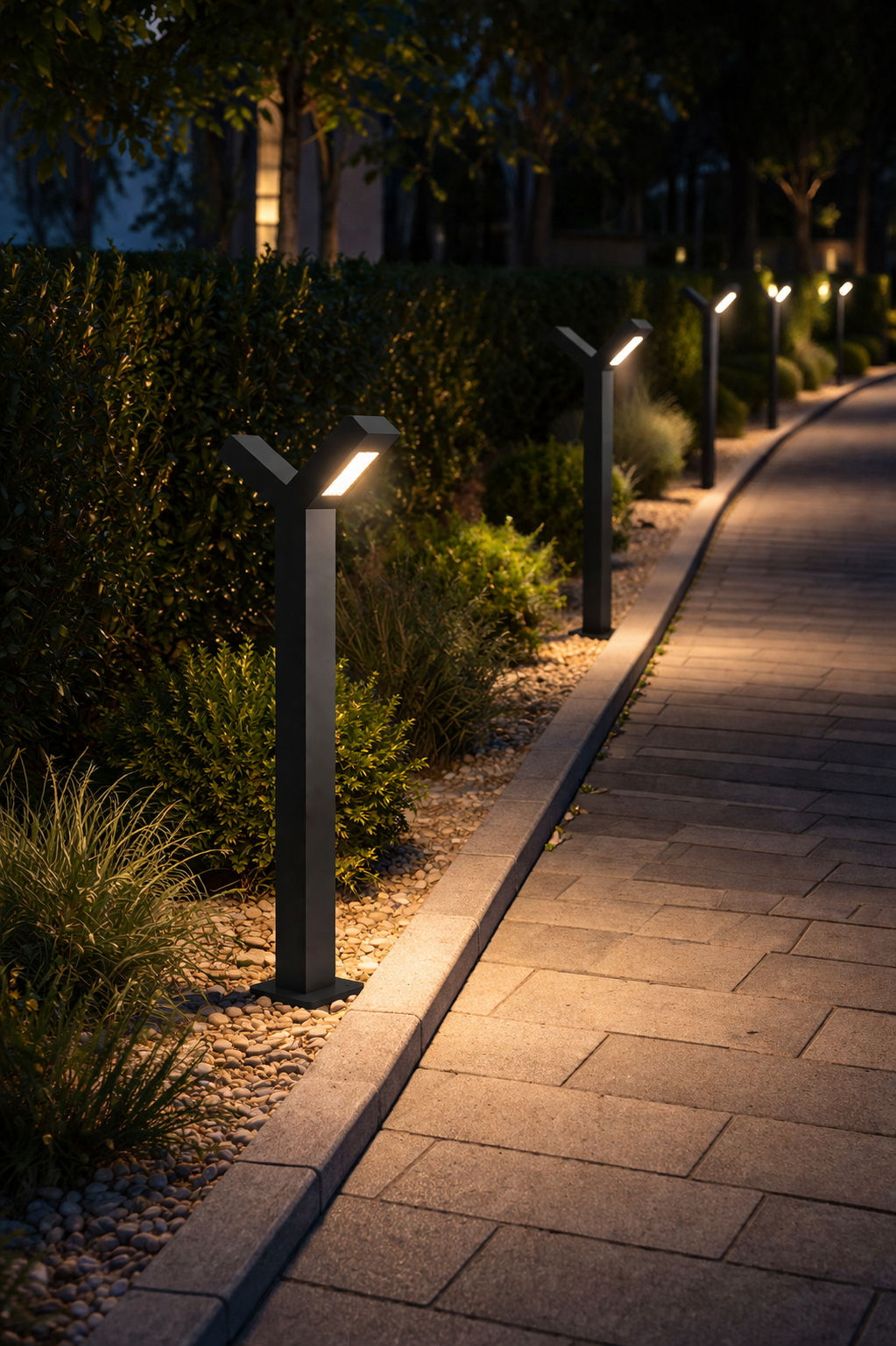 28W Exterior Espacio Jardín Camino Iluminación Poste 75 cm (GY6267) — Imagen 2