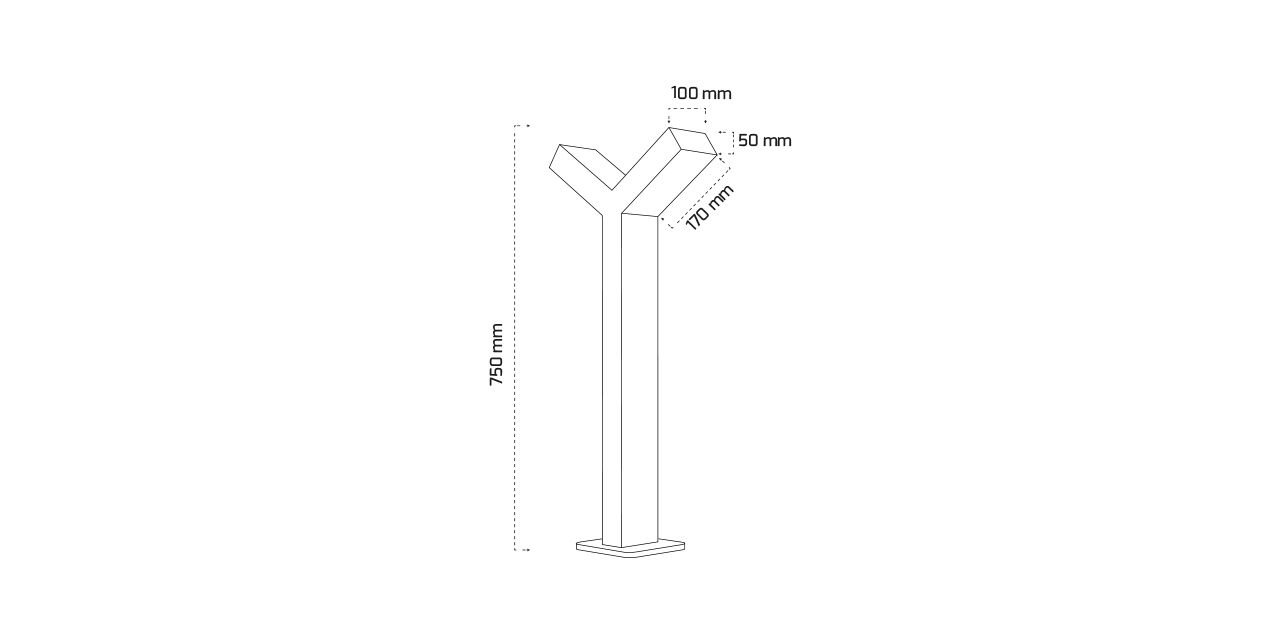 28W Exterior Espacio Jardín Camino Iluminación Poste 75 cm (GY6267) — Imagen 3