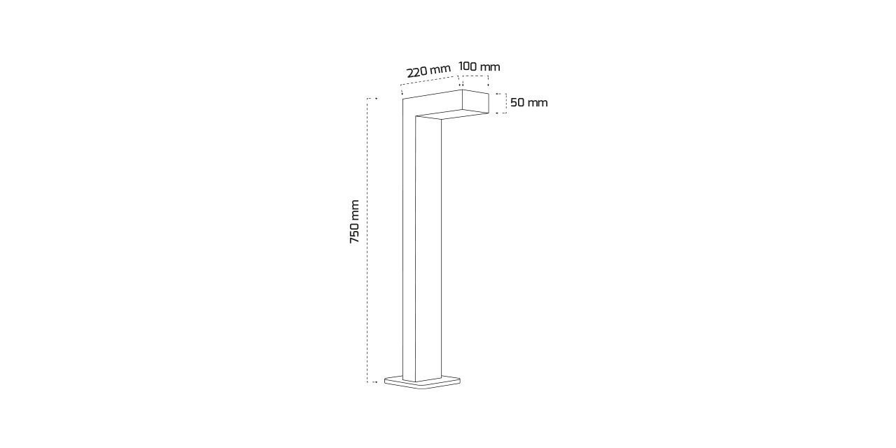 14W Exterior Espacio Jardín Camino Iluminación Poste 75 cm (GY6268) — Imagen 3