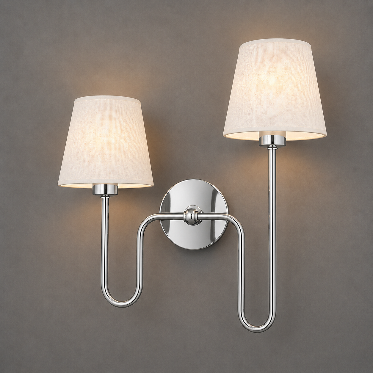 Astoria Double Fabric Shade Bed Head and Hotel Wall Sconce — Image 2