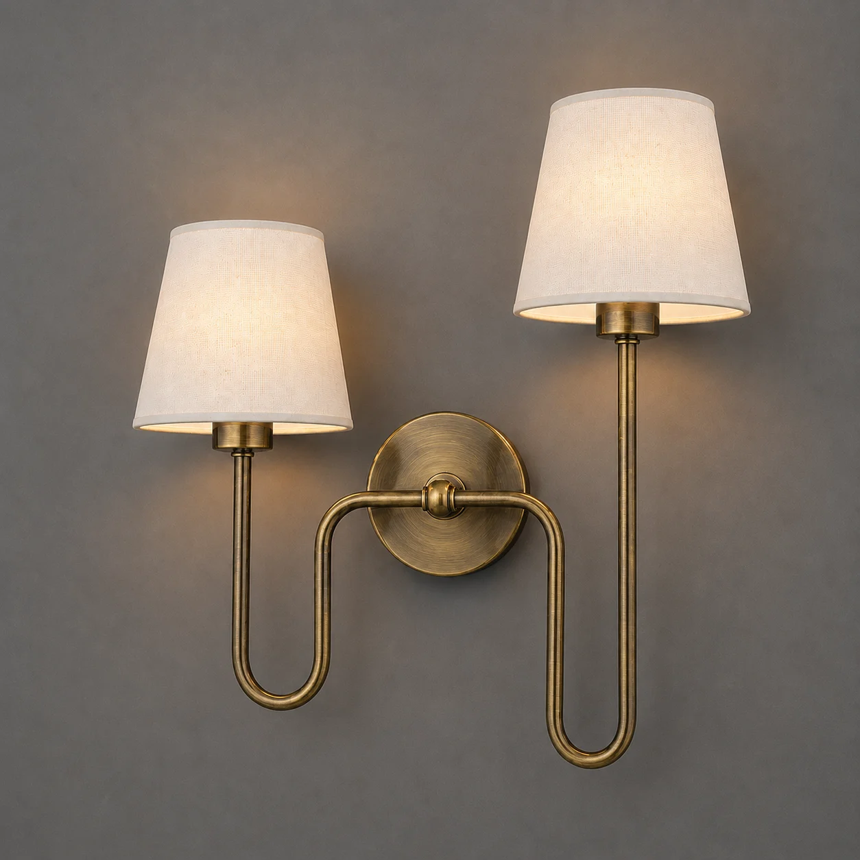 Astoria Double Fabric Shade Bed Head and Hotel Wall Sconce — Image 3
