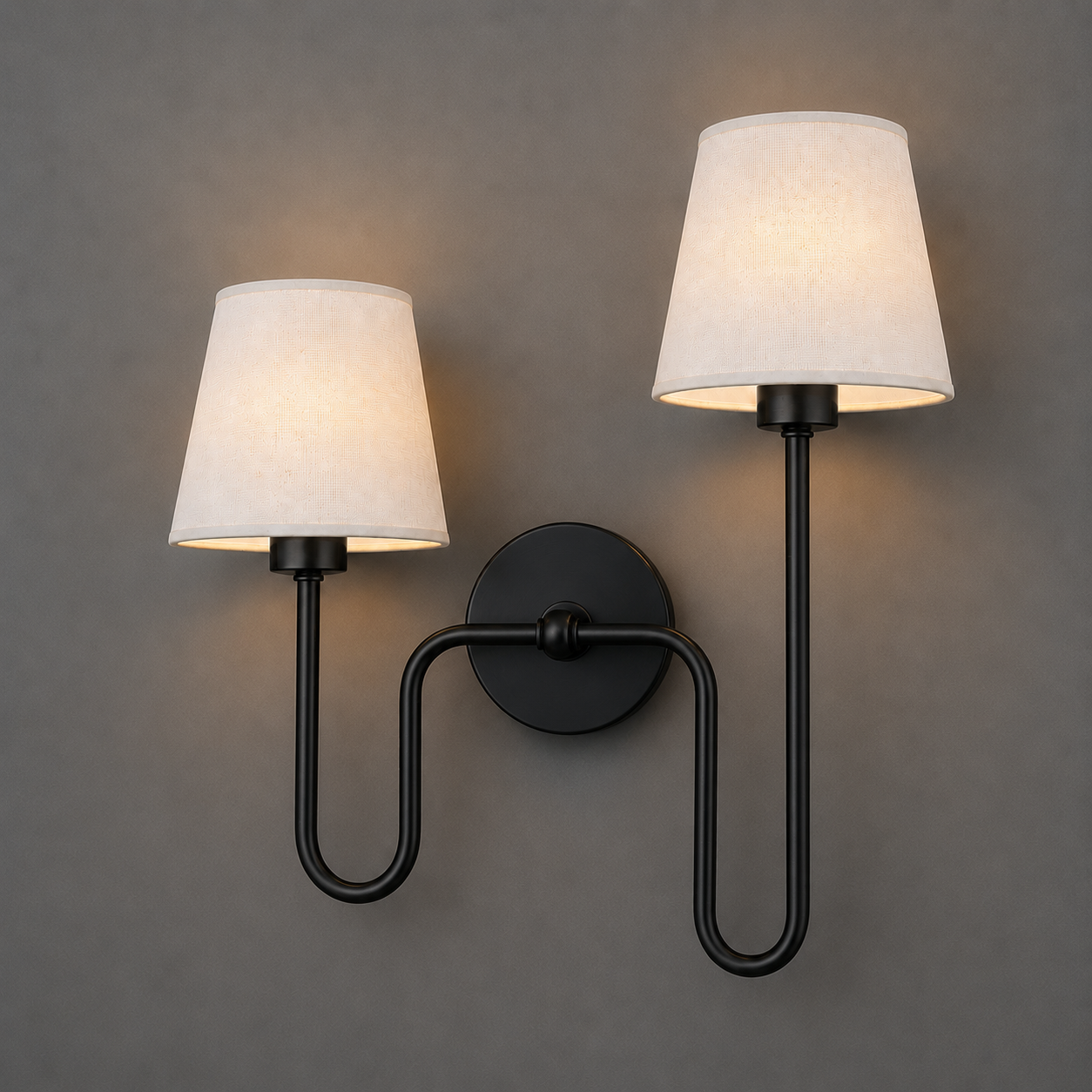 Astoria Double Fabric Shade Bed Head and Hotel Wall Sconce — Image 4