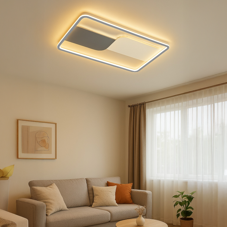 Veira Rechteckig Deckenleuchte LED Kronleuchter Beleuchtung 3 Farbe Modus Veira Rechteckig Deckenleuchte LED Kronleuchter Beleuchtung 3 Farbe Modus