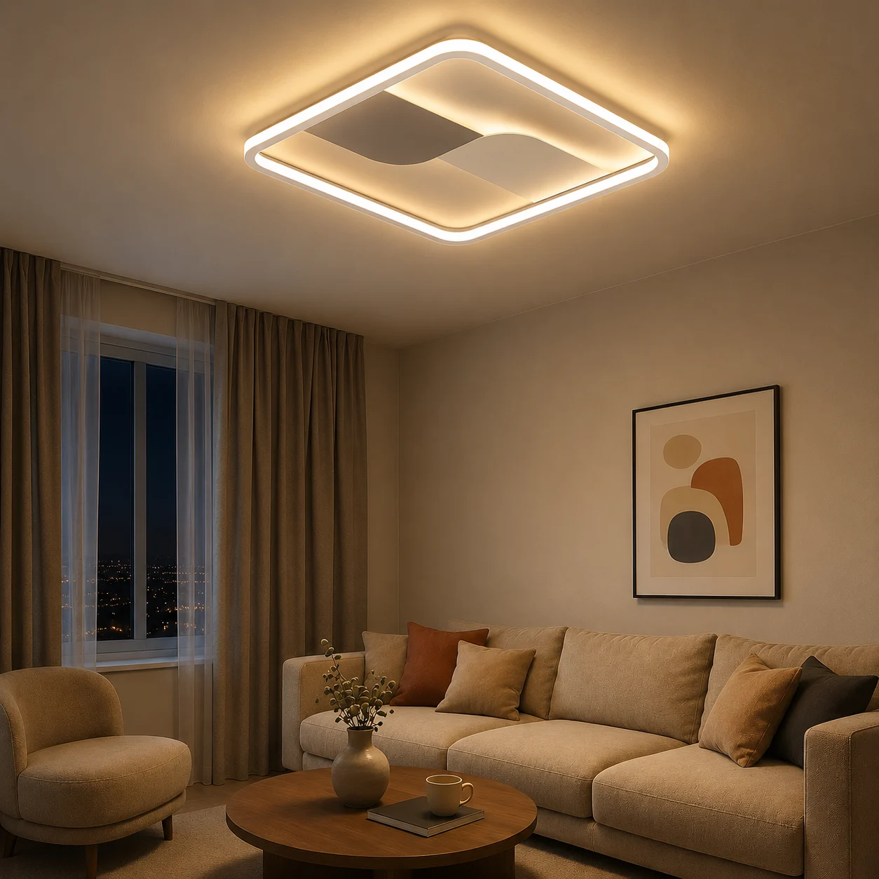 Velena مربع إضاءة سقفية LED ثريا إنارة 3 لون وضع Velena مربع إضاءة سقفية LED ثريا إنارة 3 لون وضع