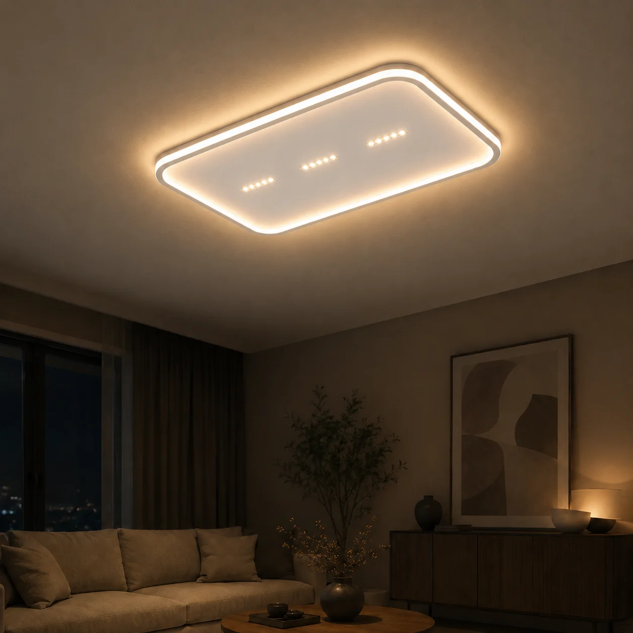 Lyra بعدسة مستطيل إضاءة سقفية LED ثريا إنارة 3 لون وضع Lyra بعدسة مستطيل إضاءة سقفية LED ثريا إنارة 3 لون وضع