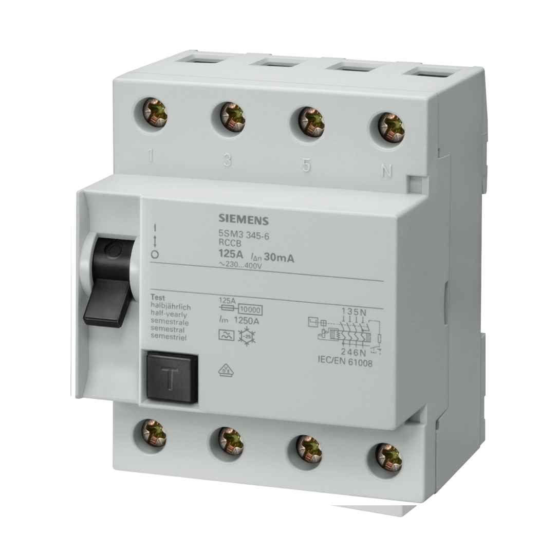 3x125A 30mA Fehlerstromschutzschalter