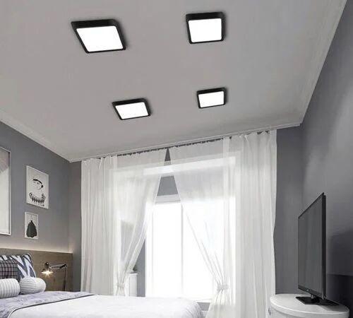 18W Sıva Üstü Kare LED Panel Aydınlatma Siyah Kasa 18W Sıva Üstü Kare LED Panel Aydınlatma Siyah Kasa