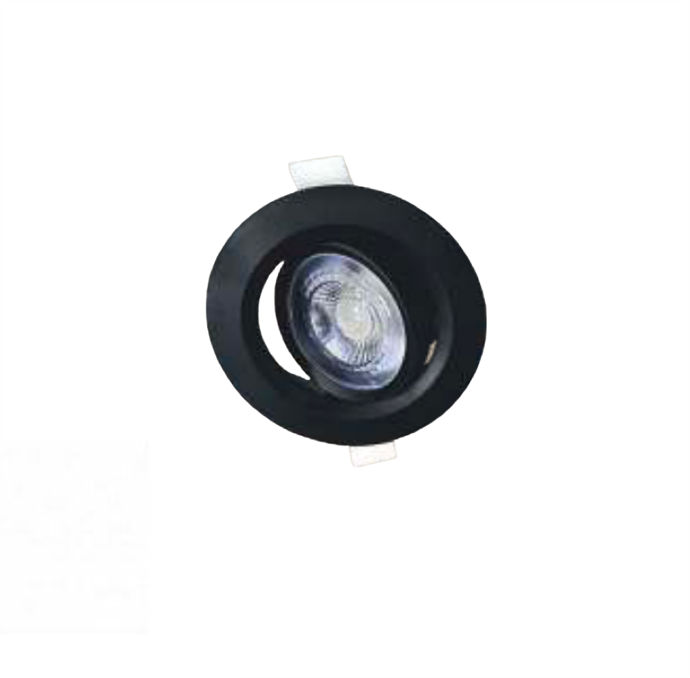 6W Akik Yuvarlak LED Spot Armatürü Siyah Kasa
