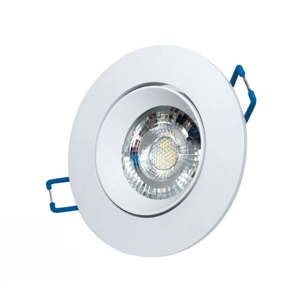 8W Safir Yuvarlak COB LED Spot Armatürü Beyaz Kasa