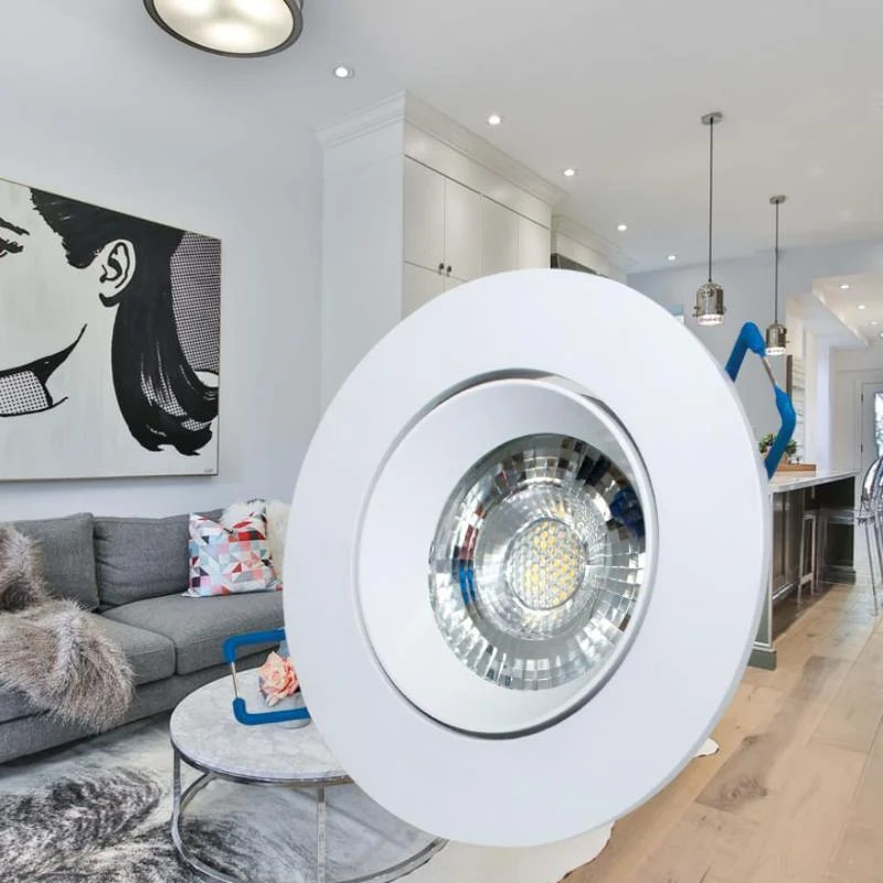 8W Safir Yuvarlak COB LED Spot Armatürü Beyaz Kasa