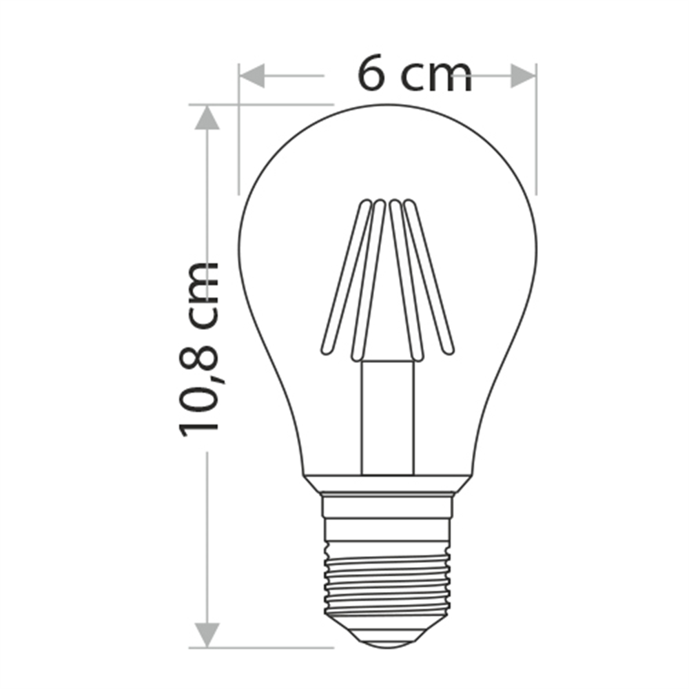 4W Rustik LED Ampul 60x108 mm 4W Rustik LED Ampul 60x108 mm