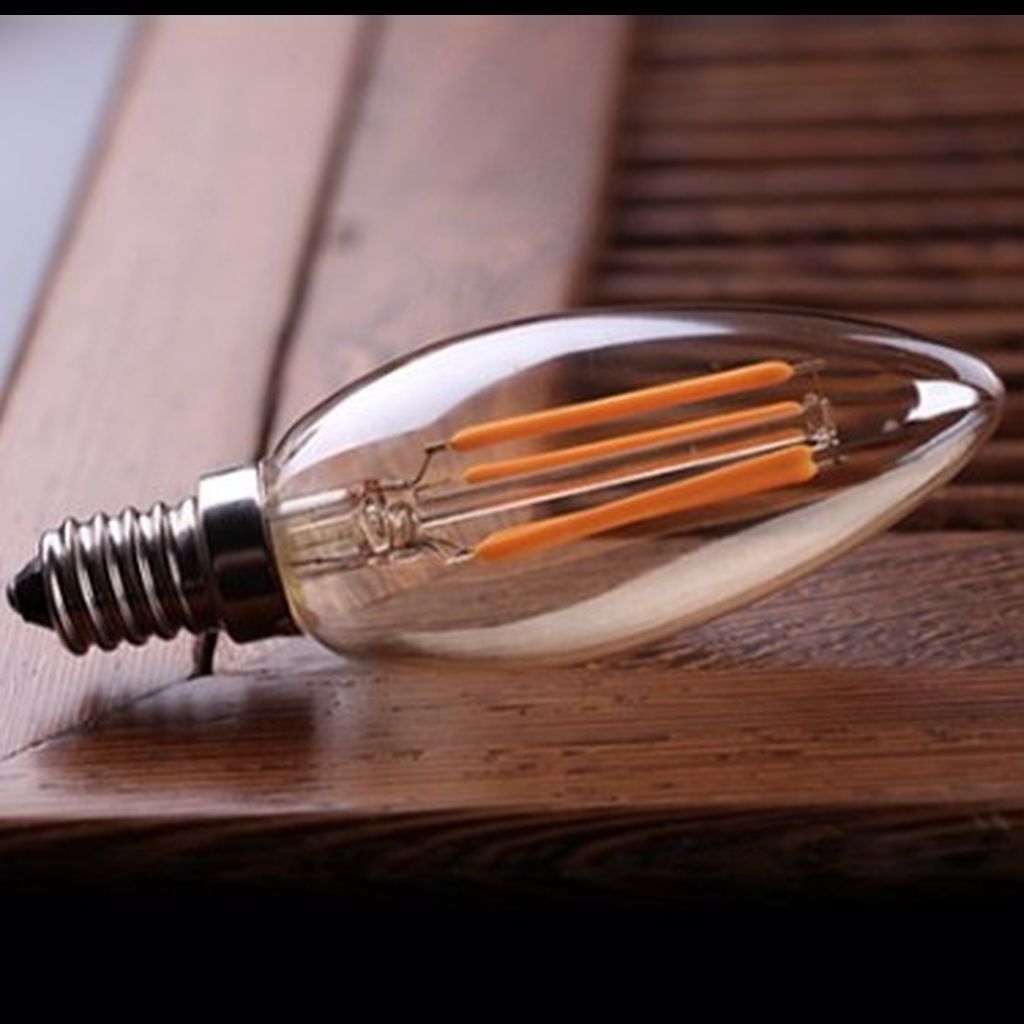 4W Рустикальная Филаментная Свеча LED Лампа 35x98 mm — Изображение 3