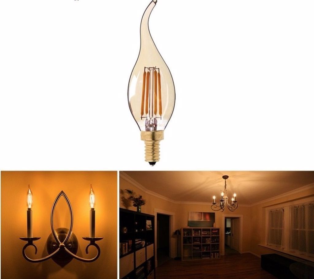 4W Rustik Filament Buji LED Ampul 35x118 mm — görsel 2