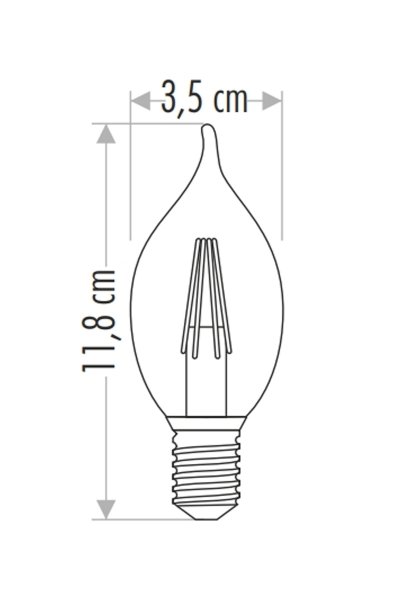 4W Rustik Filament Buji LED Ampul 35x118 mm — görsel 5