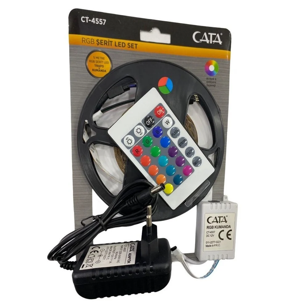5 Metre RGB Kumandalı Şerit LED Seti 96 Renk