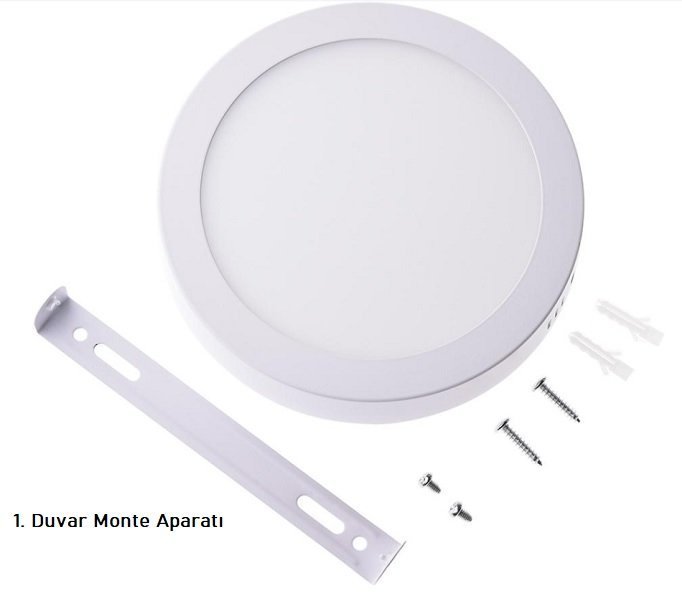 30W Sıva Üstü Siyah Kasa Silindir LED Panel Armatür 30W Sıva Üstü Siyah Kasa Silindir LED Panel Armatür