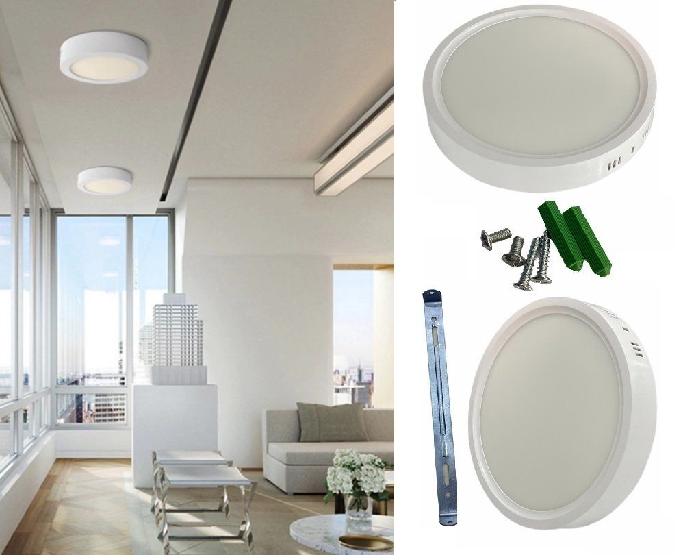 24W Surface-Mounted Round LED Panel Luminaire — Image 3