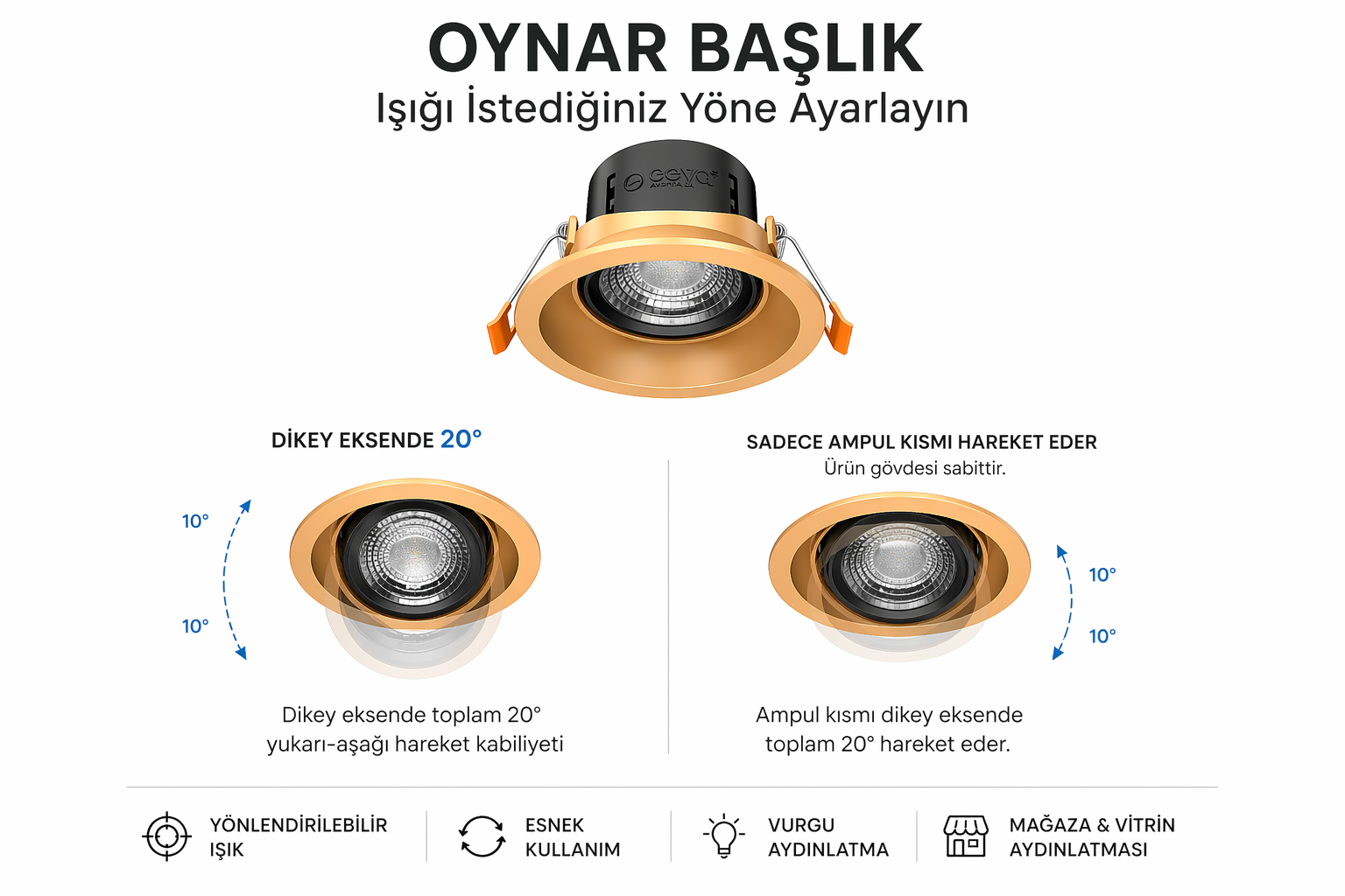 8W Круглая Диммируемая LED Спот Светильник 9,4x6,4 cm — Изображение 6