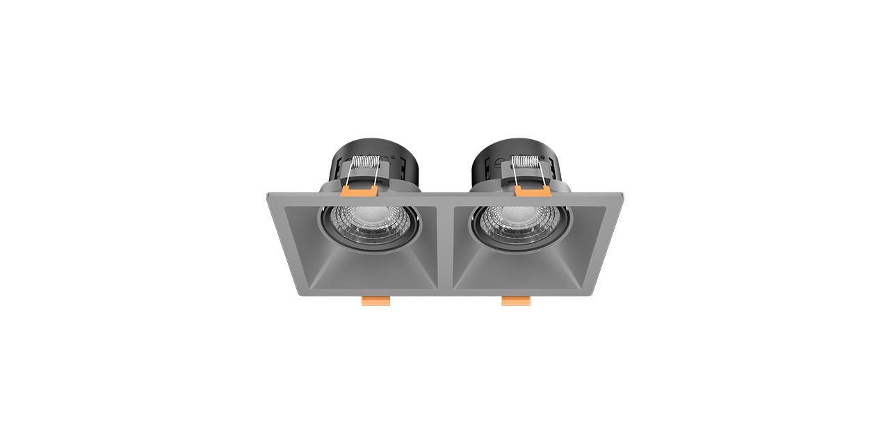 2x8W İkili Kare Dimlenebilir LED Spot Armatür 18,3x9,4x6,4 cm 2x8W İkili Kare Dimlenebilir LED Spot Armatür 18,3x9,4x6,4 cm