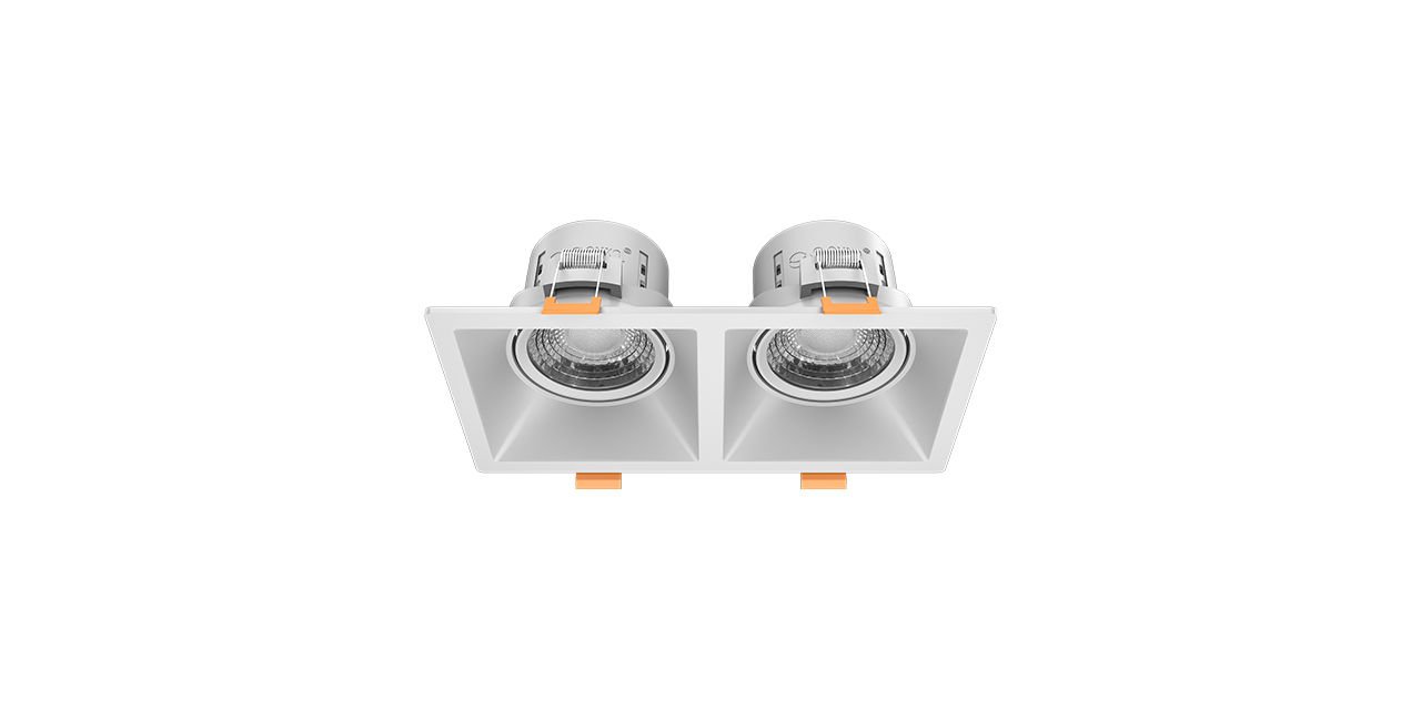 2x8W İkili Kare Dimlenebilir LED Spot Armatür 18,3x9,4x6,4 cm 2x8W İkili Kare Dimlenebilir LED Spot Armatür 18,3x9,4x6,4 cm