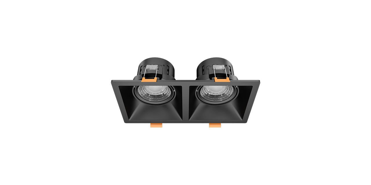 2x8W İkili Kare Dimlenebilir LED Spot Armatür 18,3x9,4x6,4 cm 2x8W İkili Kare Dimlenebilir LED Spot Armatür 18,3x9,4x6,4 cm