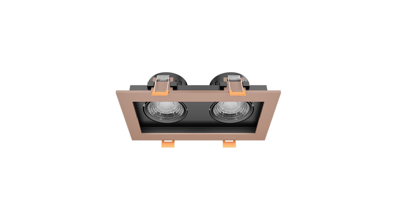 2x8W İkili Kare Dimlenebilir LED Spot Armatür 18,3x10x5,5 cm 2x8W İkili Kare Dimlenebilir LED Spot Armatür 18,3x10x5,5 cm