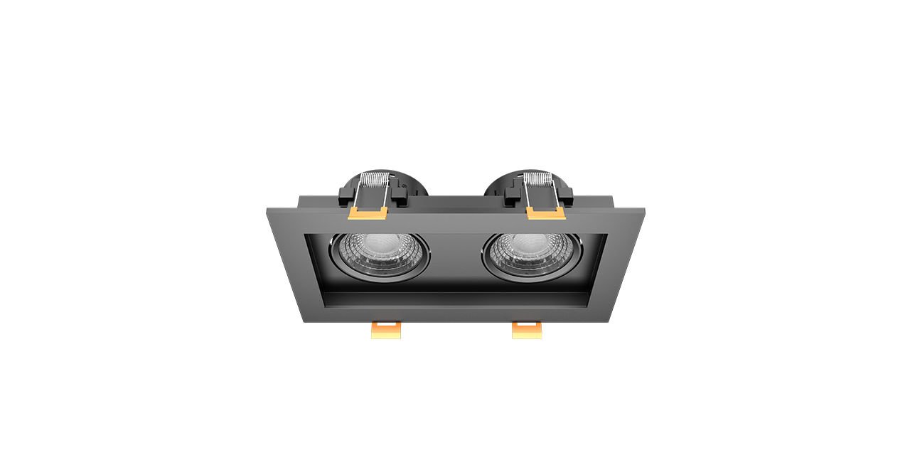 2x8W İkili Kare Dimlenebilir LED Spot Armatür 18,3x10x5,5 cm 2x8W İkili Kare Dimlenebilir LED Spot Armatür 18,3x10x5,5 cm