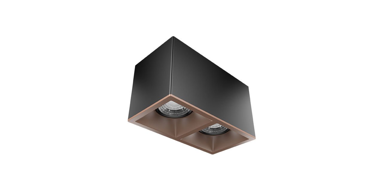 2x8W 18x9 Kare Kasa LED Spot Armatür 2x8W 18x9 Kare Kasa LED Spot Armatür