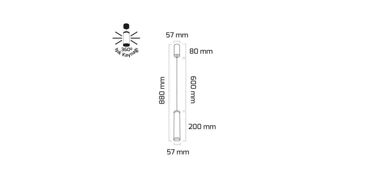10W LED Dekoratif Sarkıt Avize 10W LED Dekoratif Sarkıt Avize