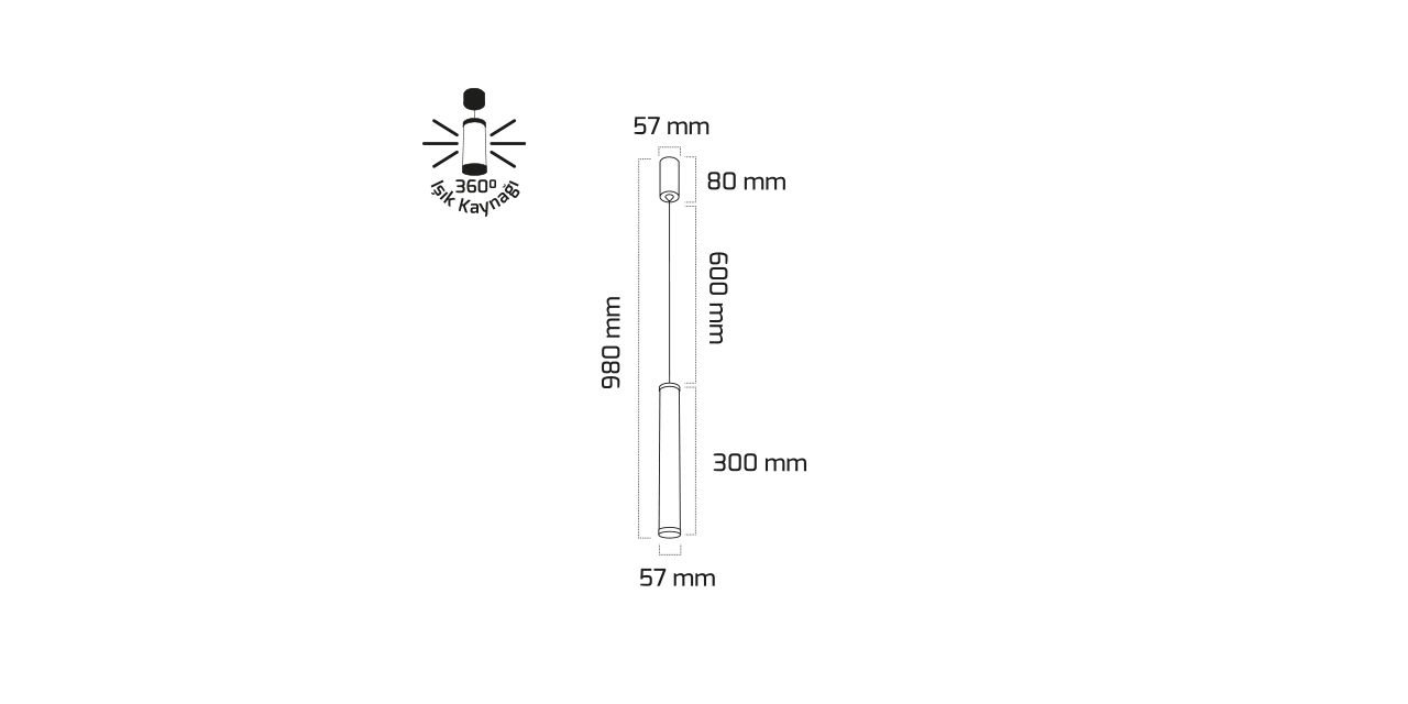 15W LED Dekoratif Sarkıt Avize 15W LED Dekoratif Sarkıt Avize