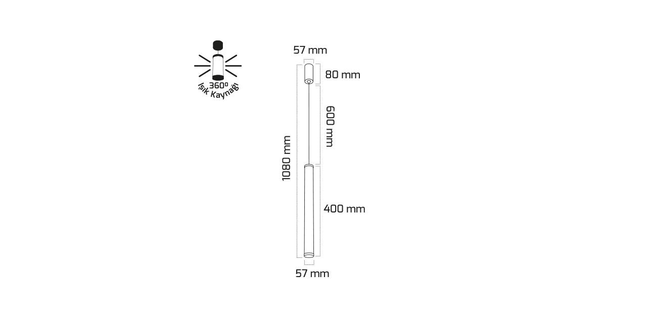 20W LED Dekoratif Sarkıt Avize 20W LED Dekoratif Sarkıt Avize