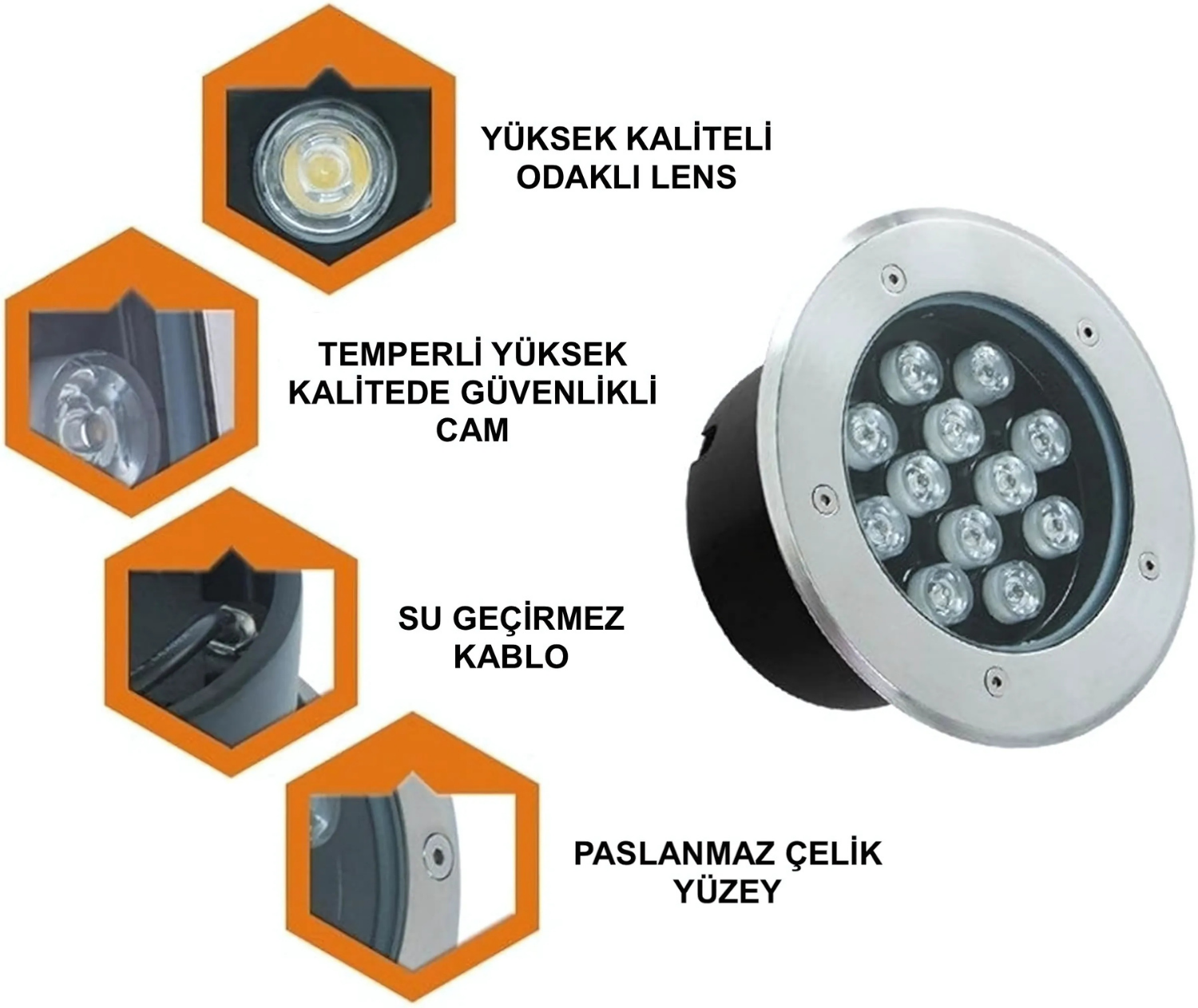 Recessed LED Garden Path and Ground Landscape Luminaire 18W Spotlight — Image 5
