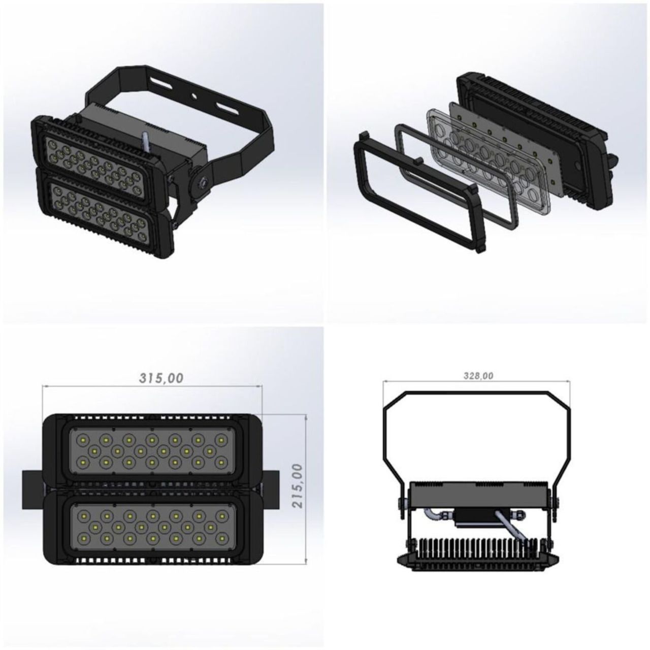200W LED Proyector Fábrica y Estadio Luminaria — Imagen 2