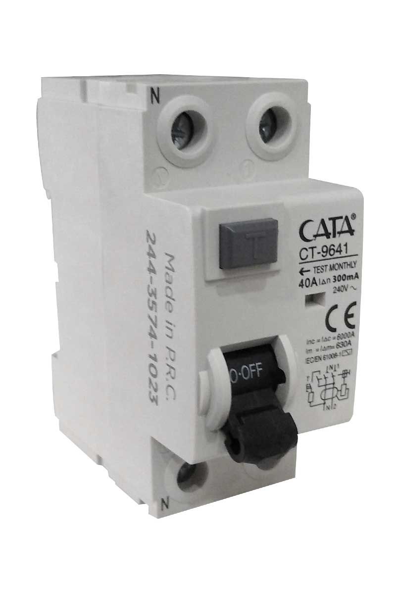 2x40A 300mA 6kA Interruptor Diferencial Protección Contra Incendios