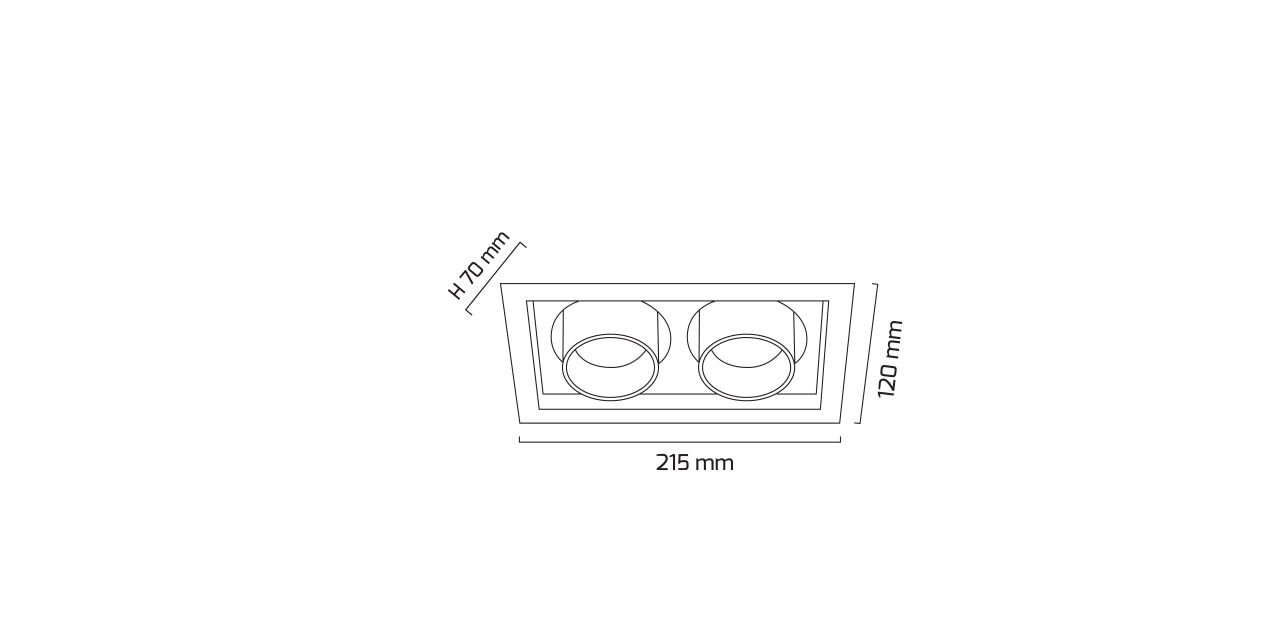 2x14W Carré COB LED Spot Magasin Luminaire — Image 4