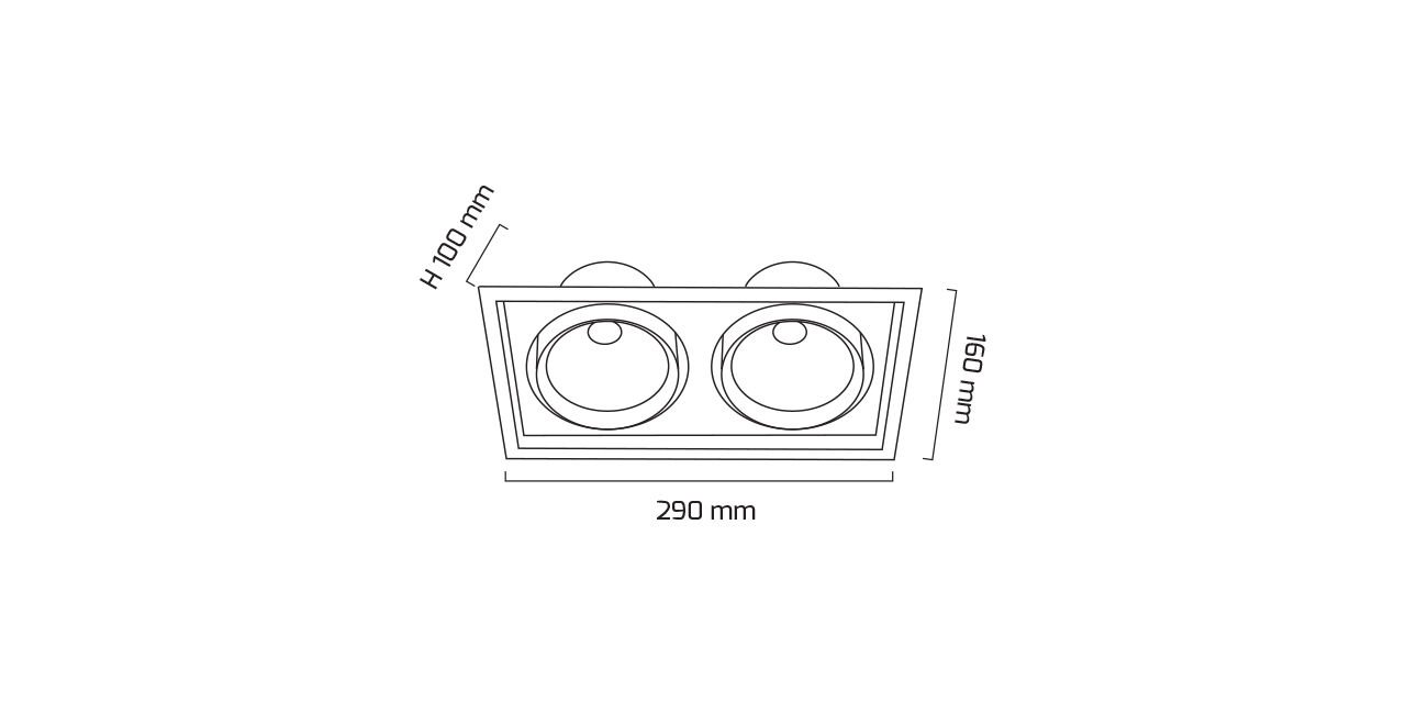 2x30W Quadratisch COB LED Strahler Laden Leuchte — Bild 5