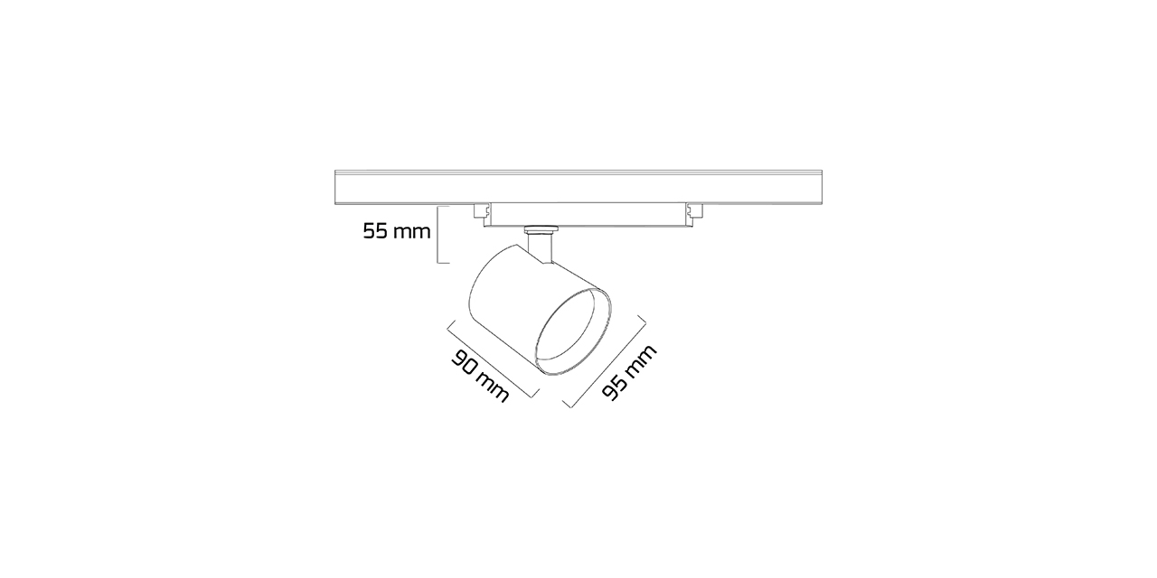 30W LED Ray Spot Mağaza Armatürü 13,5x5,5 cm — görsel 4